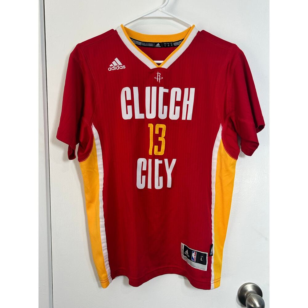 Adidas Houston Rockets NBA Clutch City James Harden #13 Jersey Youth Large 2015